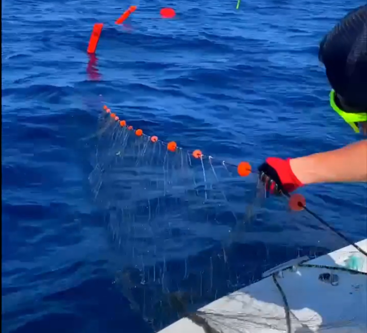 Żibel Recover 150-Metre Ghost Net With Dead Fish Attached To It From Malta’s Waters