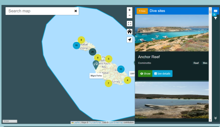 Divemap.io includes Maltese diving sites on its online app